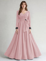 Stretch Satin Mother of the Bride Dress with Crystal