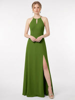 Chiffon Bridesmaid Dress with Halter 