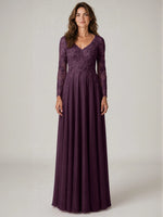 A-line Mother of the Bride Dress with Appliques