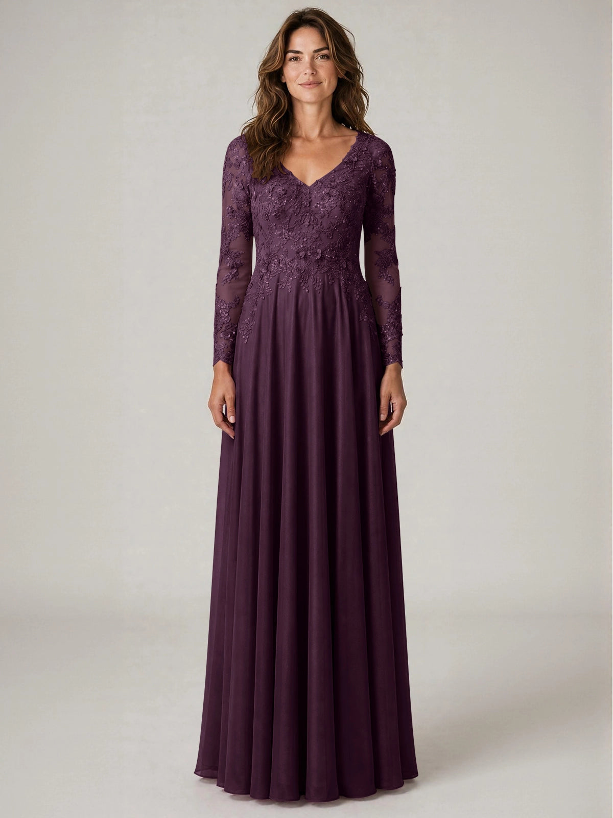A-line Mother of the Bride Dress with Appliques