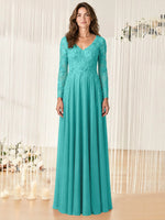 A-line Mother of the Bride Dress with Appliques