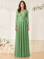 A-line Mother of the Bride Dress with Appliques