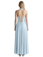 Halter Beaded Prom Dress 