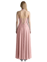 Halter Beaded Prom Dress 