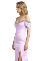Corset Beaded Trumpet Prom Dress 