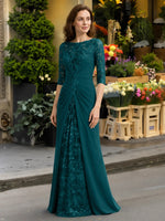 Lace Mother of the Bride Dress with Applique 