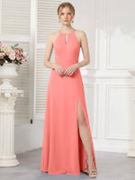 Chiffon Bridesmaid Dress with Halter 