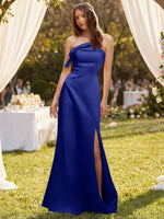 Satin Bow Accent Bridesmaid Dress 