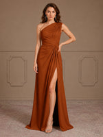 One-Shoulder Prom Dress with Slit