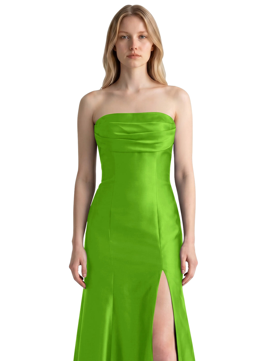 Strapless Ruched Bodice Prom Dress 