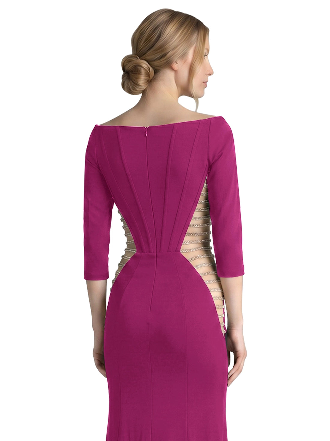Side Cutout Slit Prom Dress 