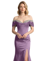 Corset Beaded Trumpet Prom Dress 