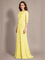 Lace Mother of the Bride Dress with Applique 