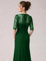 Lace Mother of the Bride Dress with Half Sleeves