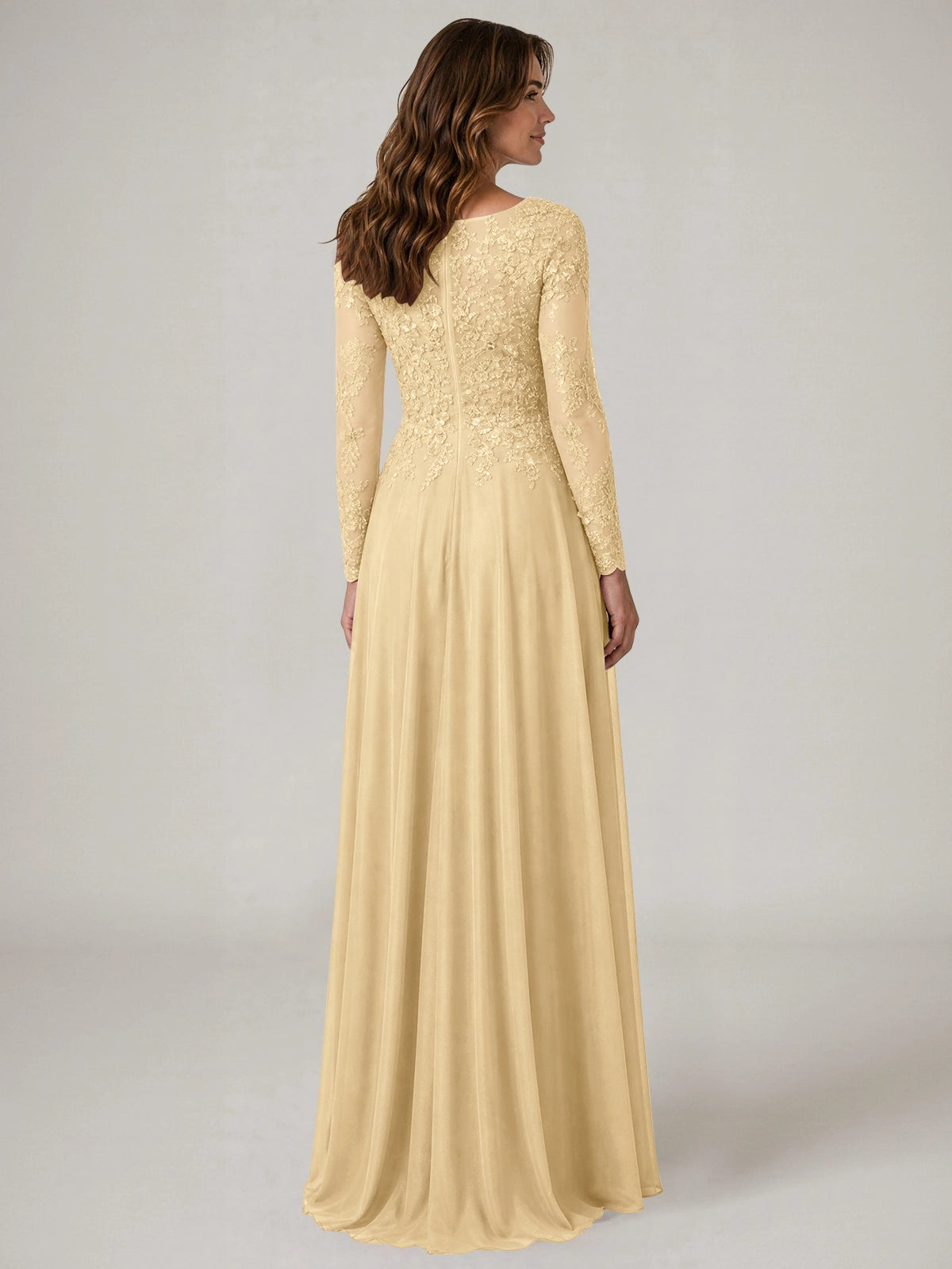 A-line Mother of the Bride Dress with Appliques