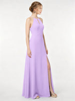 Chiffon Bridesmaid Dress with Halter 