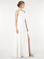 Chiffon Bridesmaid Dress with Halter 