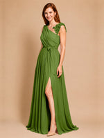 Chiffon Prom Dress with Appliques