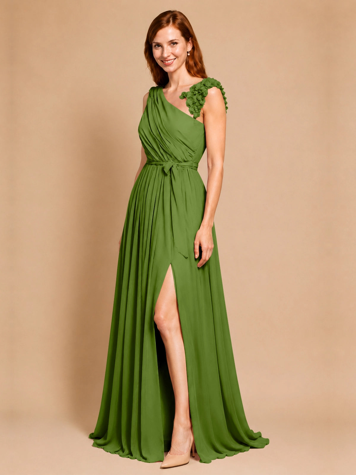 Chiffon Prom Dress with Appliques