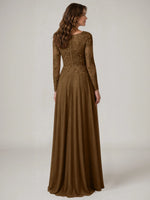A-line Mother of the Bride Dress with Appliques