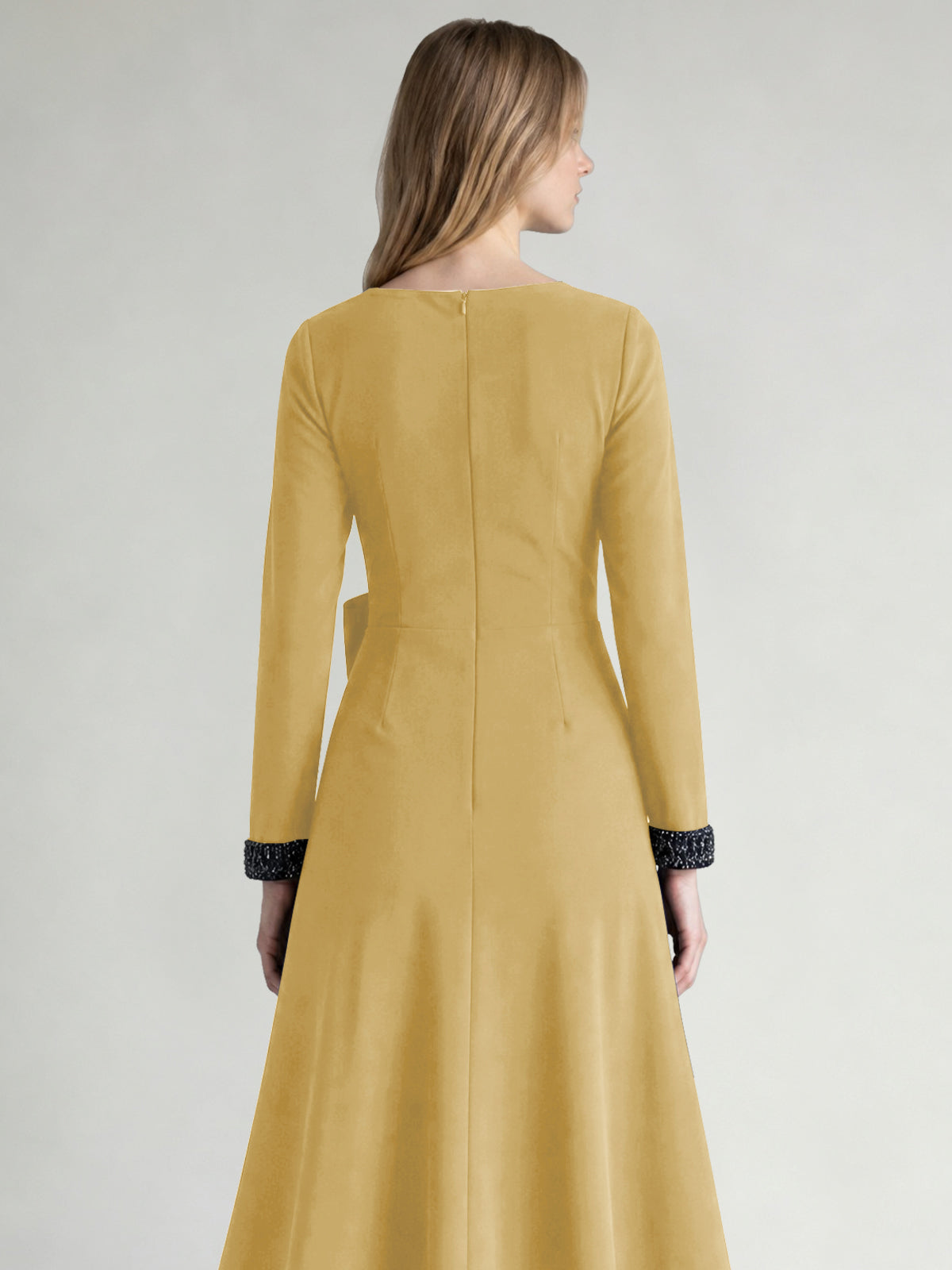 Stretch Satin Mother of the Bride Dress with Crystal