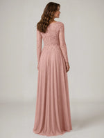 A-line Mother of the Bride Dress with Appliques