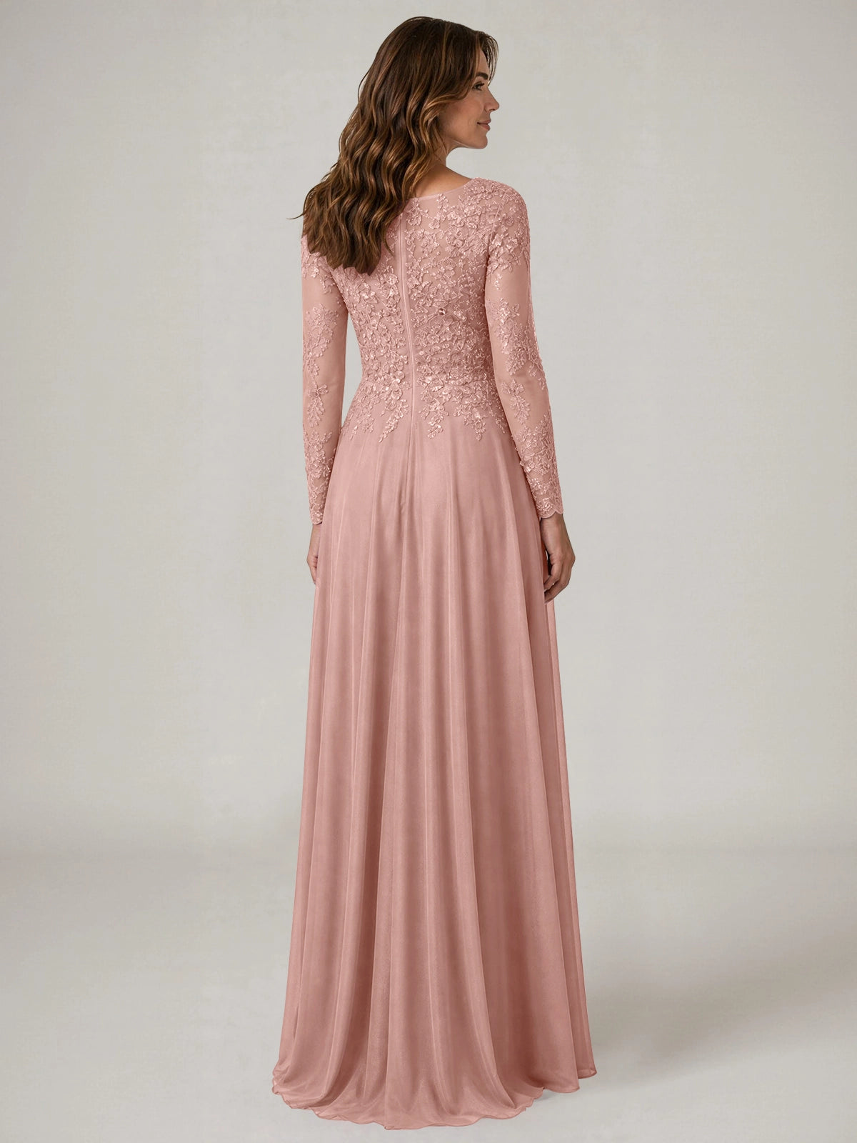 A-line Mother of the Bride Dress with Appliques