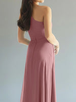 One-Shoulder Bridesmaid Dress with Slit