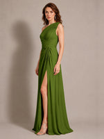 One-Shoulder Prom Dress with Slit