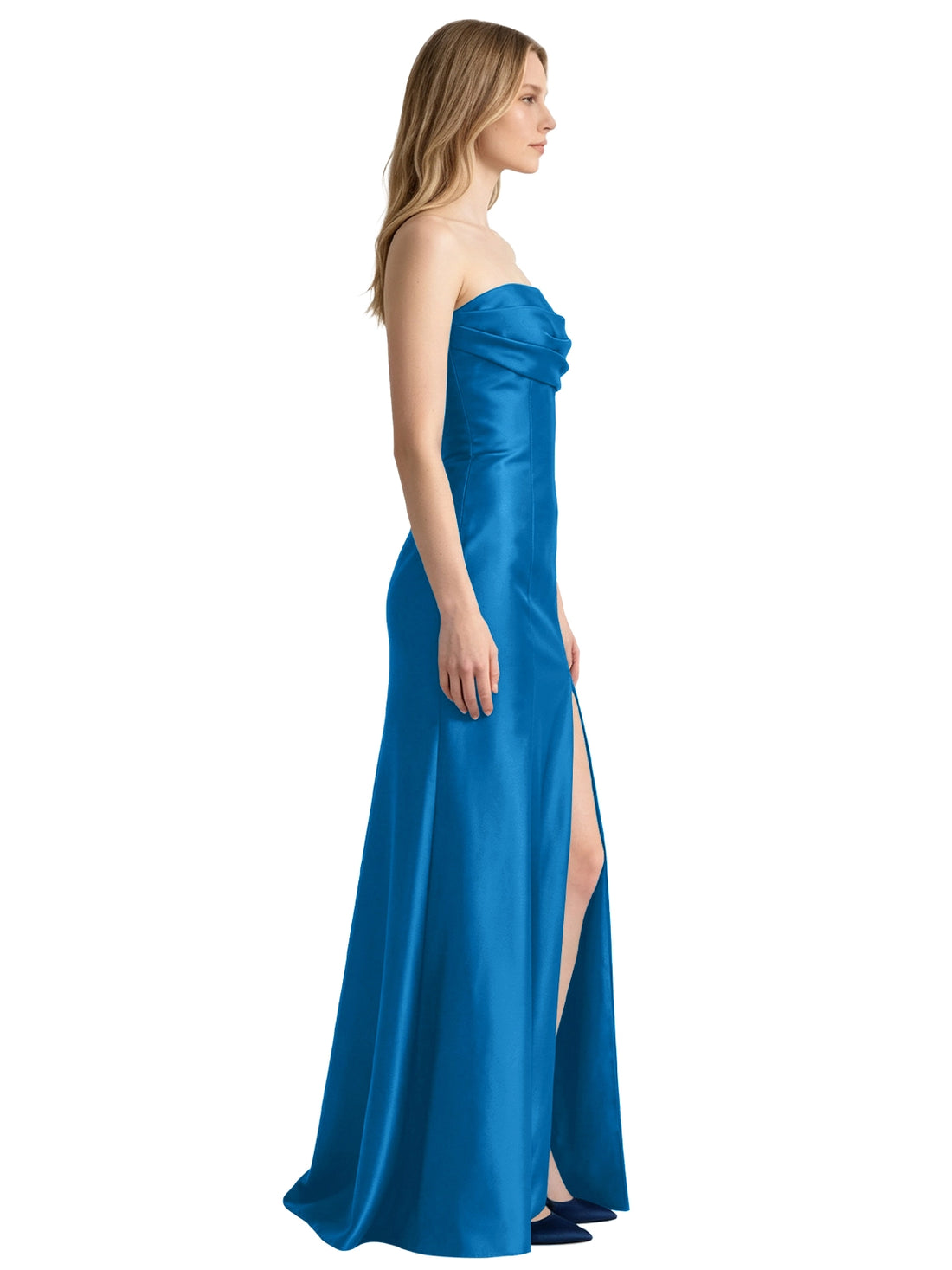 Strapless Ruched Bodice Prom Dress 