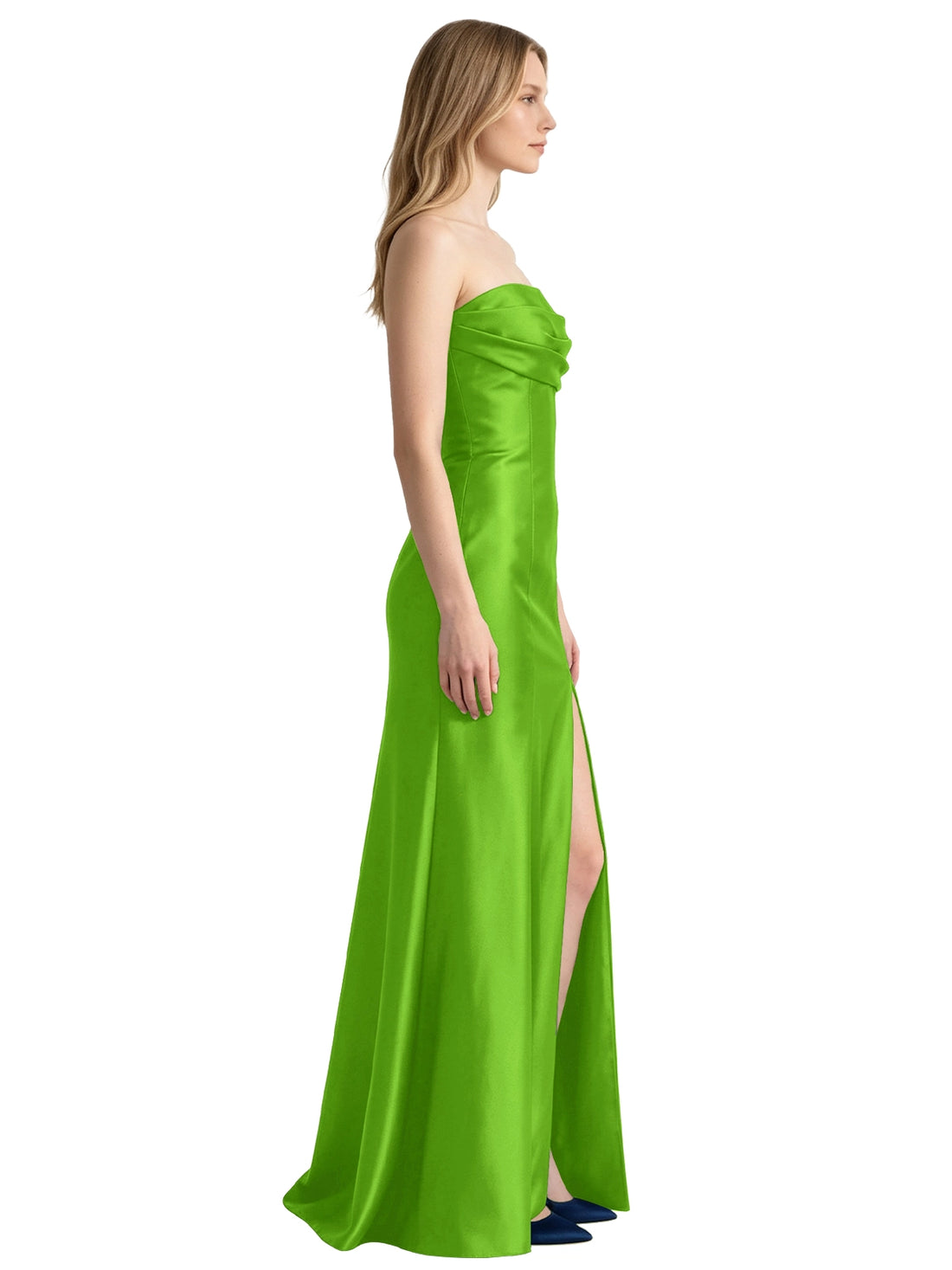 Strapless Ruched Bodice Prom Dress 