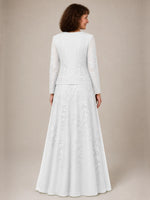 A-line Mother of the Bride Dress with Lace 