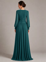 Chiffon Mother of the Bride Dress with Jewel Neckline 