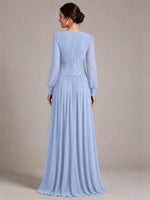 Chiffon Mother of the Bride Dress with Jewel Neckline 