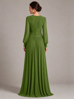 Chiffon Mother of the Bride Dress with Jewel Neckline 