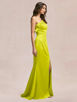 Satin Bow Accent Bridesmaid Dress 