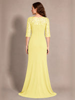 Lace Mother of the Bride Dress with Applique 