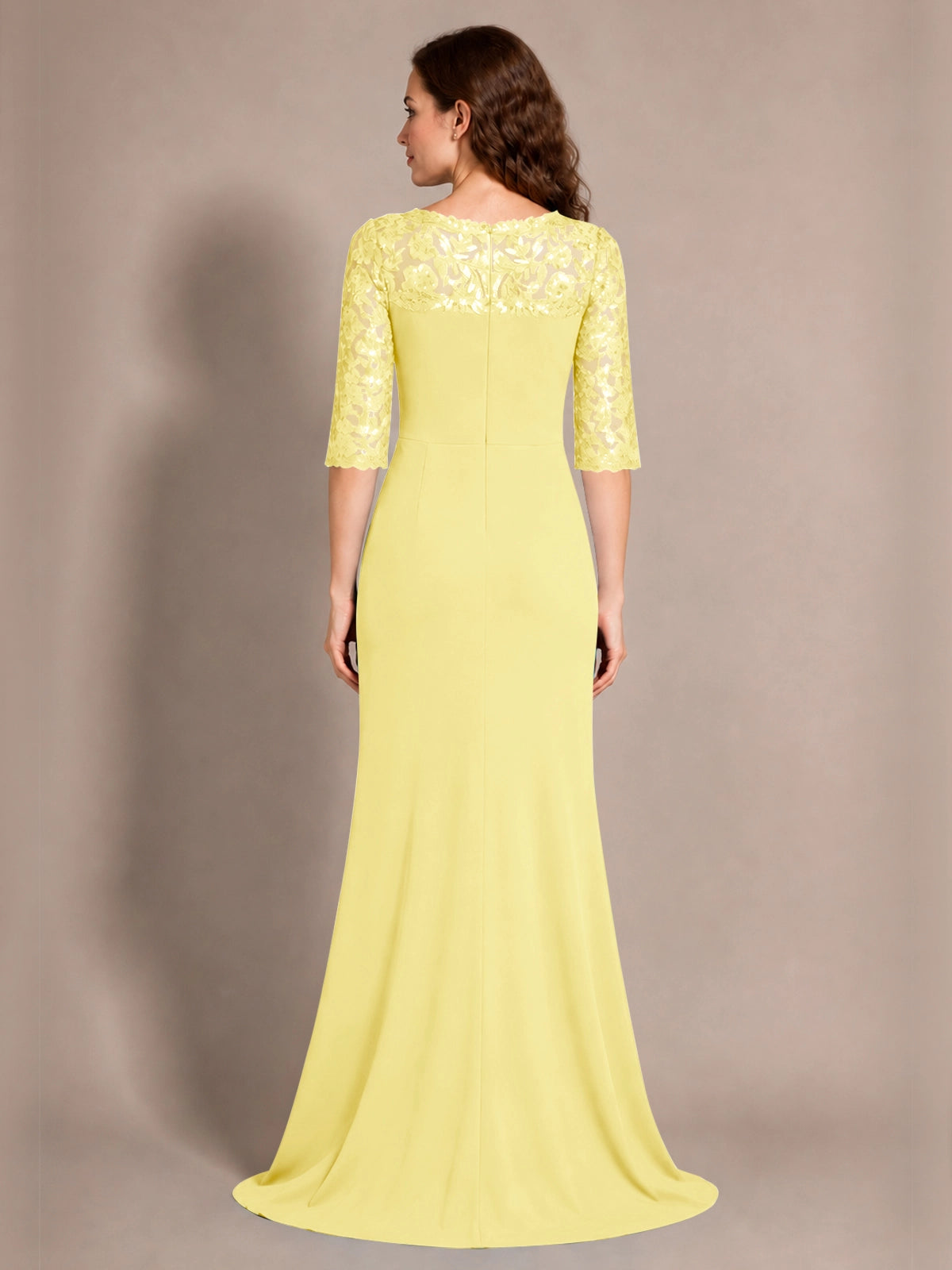 Lace Mother of the Bride Dress with Applique 