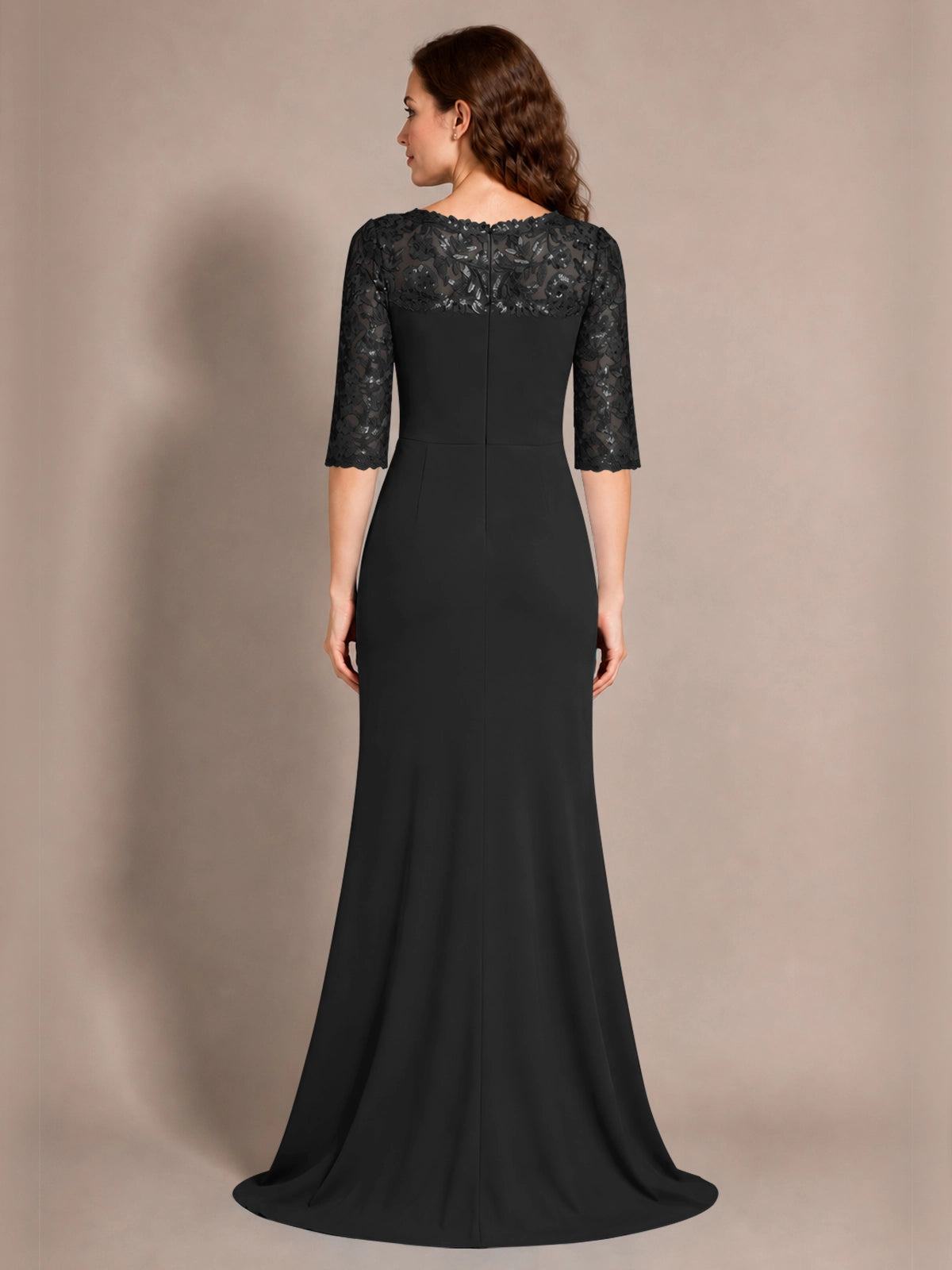 Lace Mother of the Bride Dress with Applique 