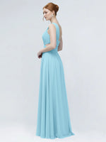 One-Shoulder Side Cut-Out Bridesmaid Dress 