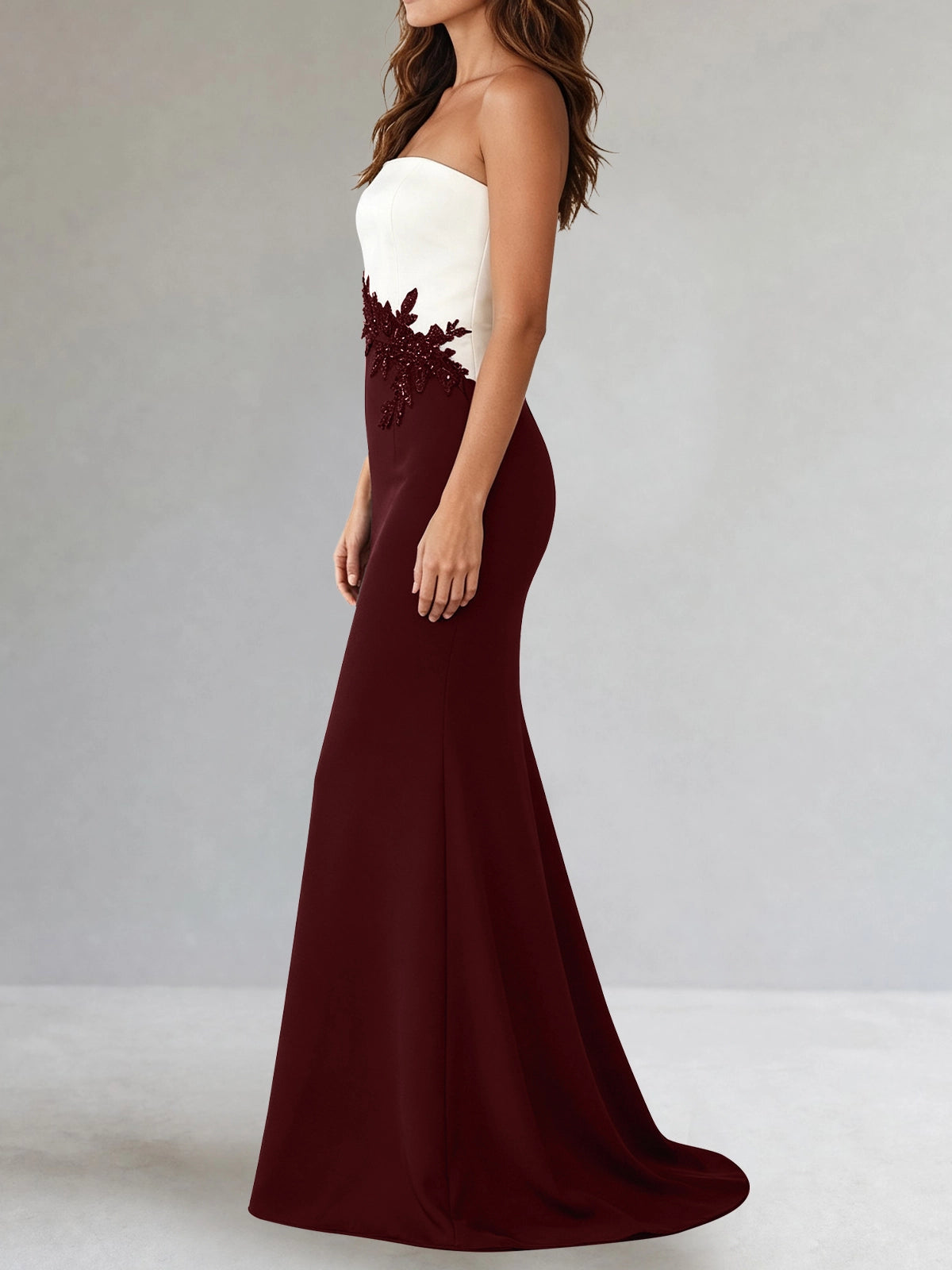 Trumpet Mother of the Bride Dress with Appliques