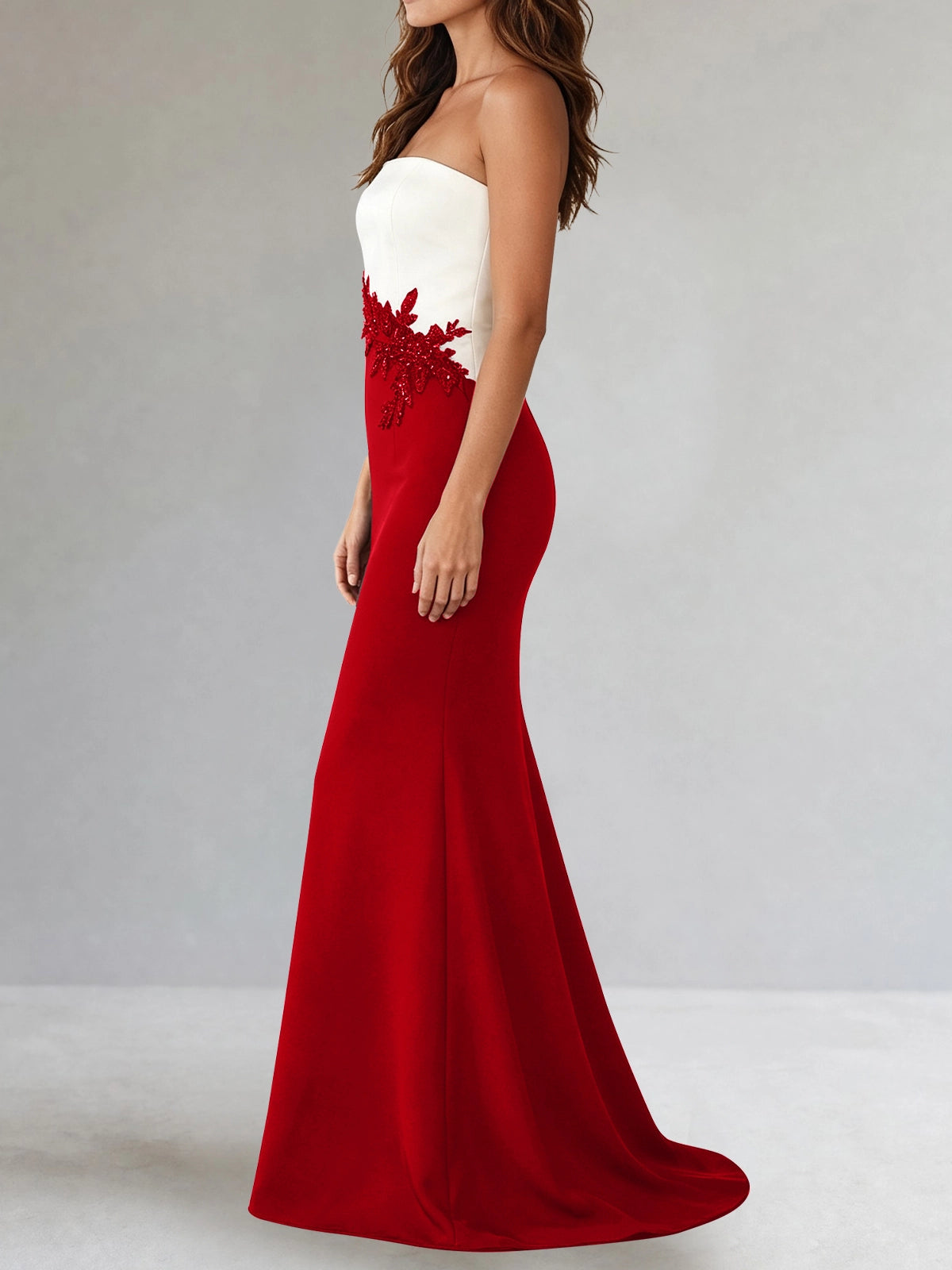 Trumpet Mother of the Bride Dress with Appliques