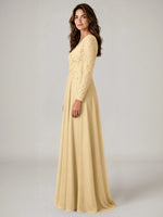 A-line Mother of the Bride Dress with Appliques