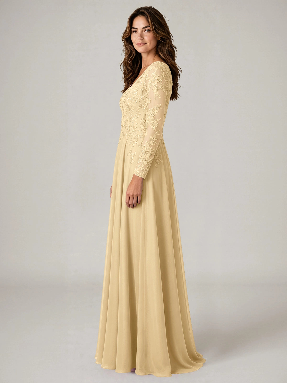 A-line Mother of the Bride Dress with Appliques