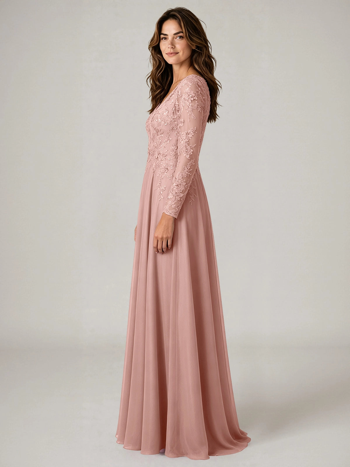 A-line Mother of the Bride Dress with Appliques