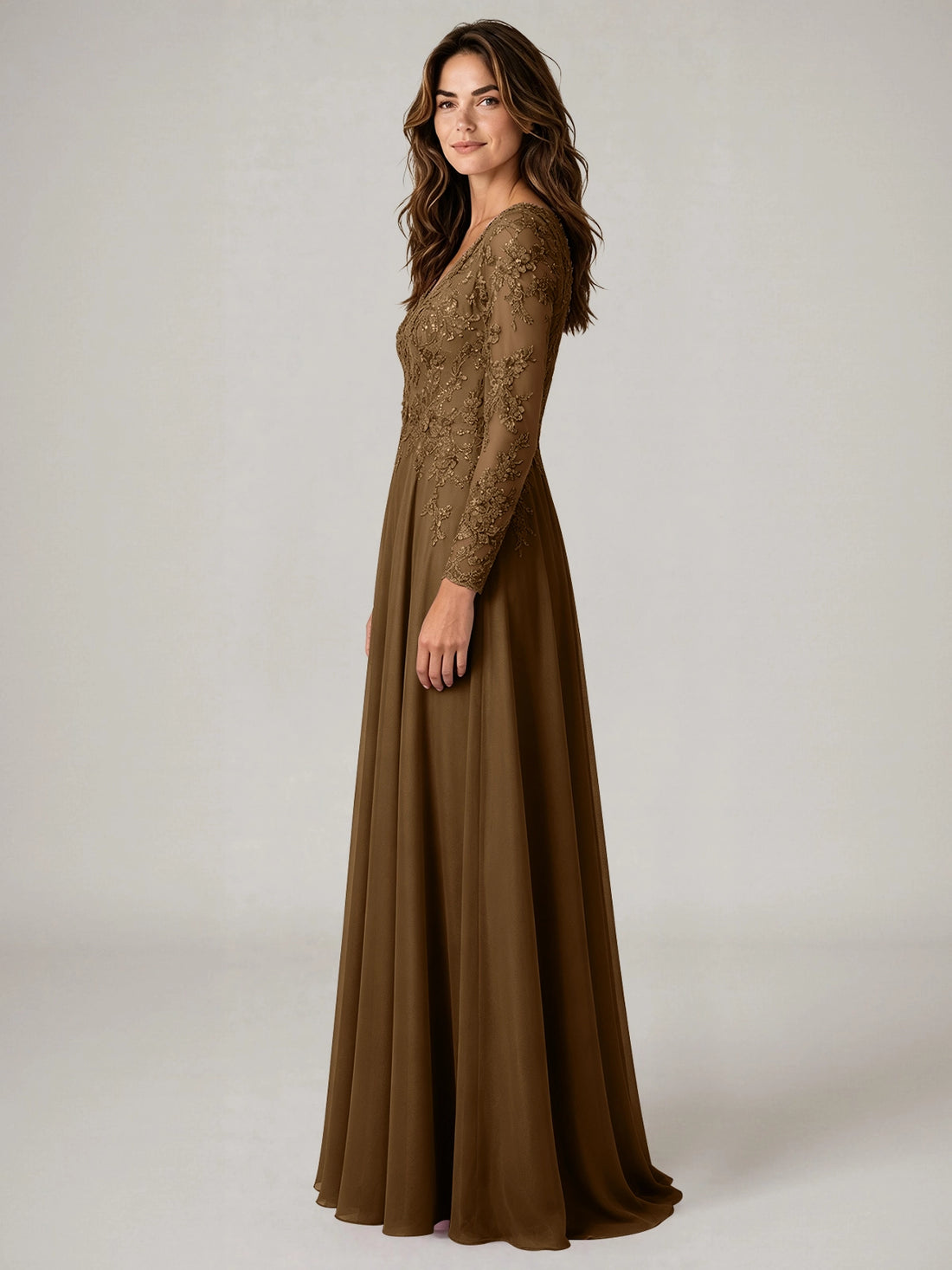 A-line Mother of the Bride Dress with Appliques