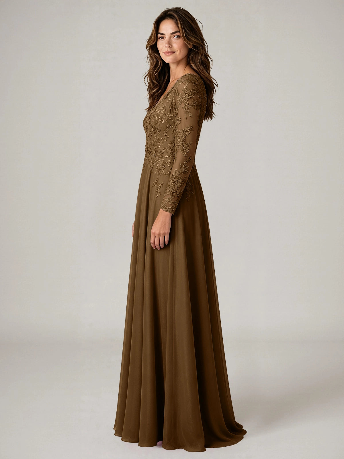 A-line Mother of the Bride Dress with Appliques