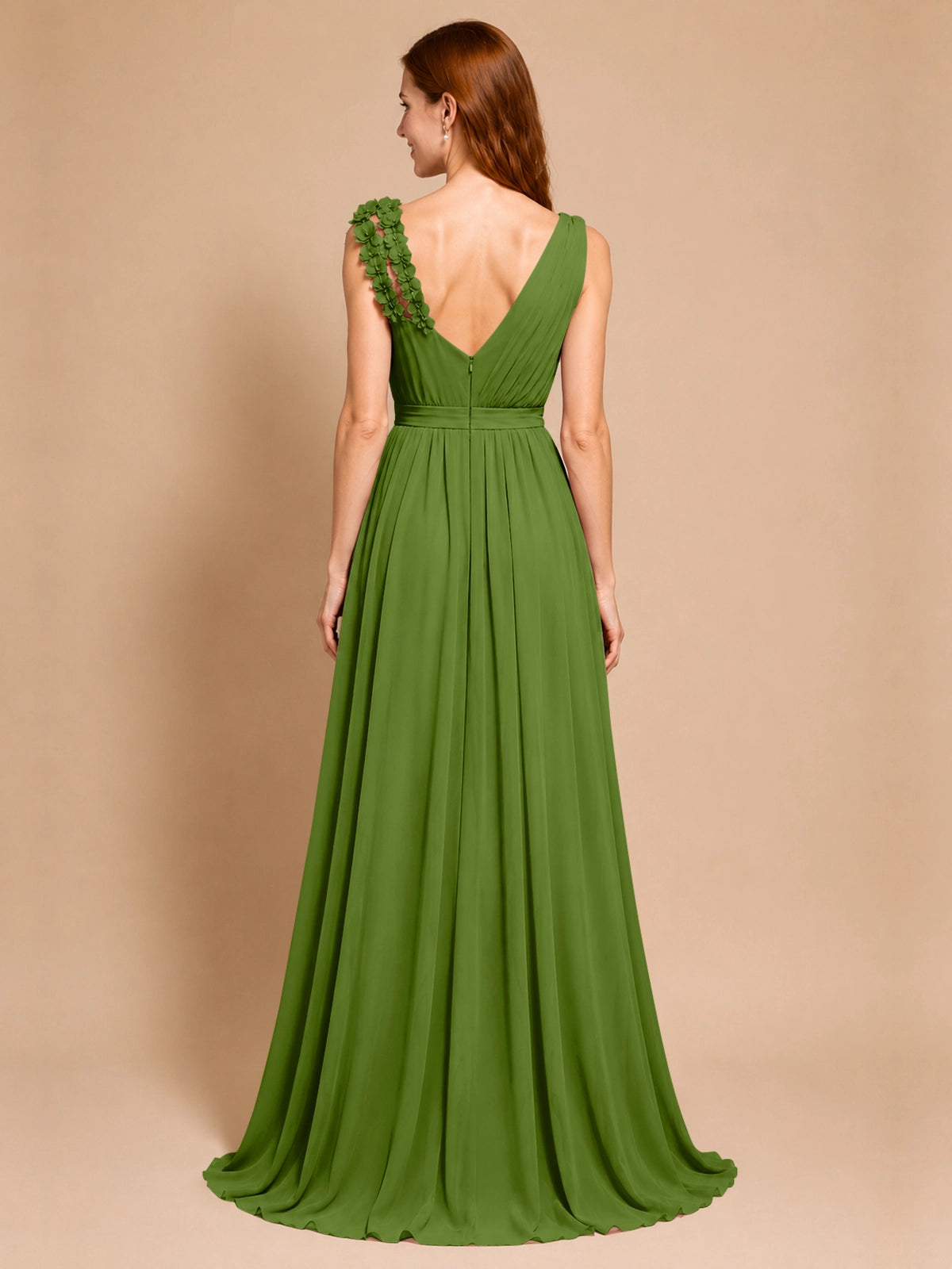 Chiffon Prom Dress with Appliques