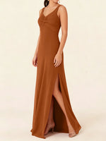 Chiffon Bridesmaid Dress with Slit 