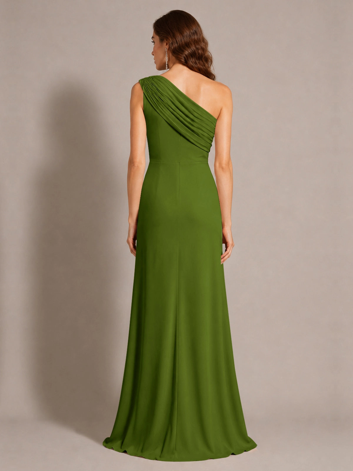 One-Shoulder Prom Dress with Slit